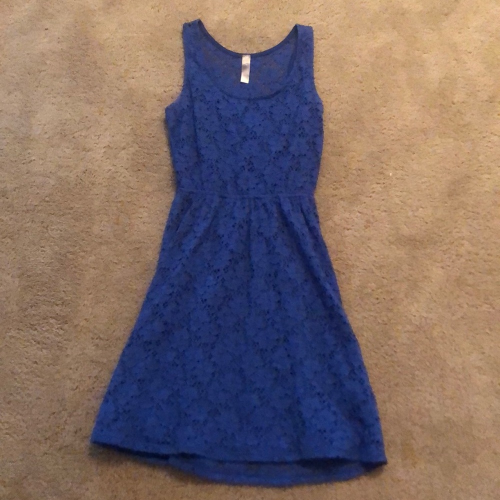 Super cute floral blue dress